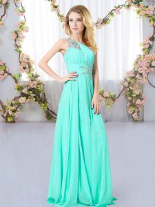 Sleeveless Beading Zipper Quinceanera Court of Honor Dress