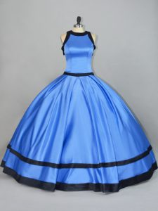 Perfect Floor Length Ball Gowns Sleeveless Blue Sweet 16 Quinceanera Dress Lace Up