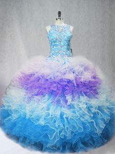Smart Tulle Sleeveless Ball Gown Prom Dress and Beading and Ruffles