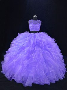 Captivating Sleeveless Zipper Floor Length Beading and Ruffles Sweet 16 Quinceanera Dress