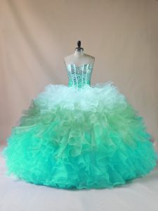 Floor Length Ball Gowns Sleeveless Multi-color Sweet 16 Dress Lace Up