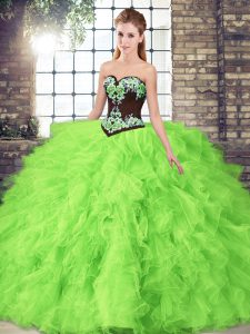 Most Popular Sweetheart Neckline Beading and Embroidery Quinceanera Dress Sleeveless Lace Up
