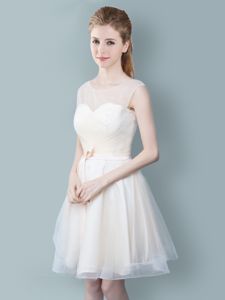 One Shoulder Sleeveless Zipper Mini Length Beading and Ruching Court Dresses for Sweet 16