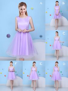 Smart Lavender Court Dresses for Sweet 16 Prom and Party and For with Bowknot Scoop Sleeveless Lace Up