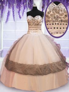 Custom Design Ball Gowns Sweet 16 Quinceanera Dress Multi-color Sweetheart Organza and Taffeta Sleeveless Floor Length Lace Up