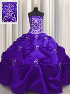 Delicate Visible Boning Sleeveless Floor Length Beading and Ruffles and Sequins Lace Up 15th Birthday Dress with