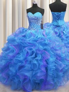 Floor Length Ball Gowns Sleeveless Multi-color Vestidos de Quinceanera Lace Up