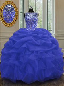 Four Piece Lavender Sweetheart Neckline Ruffles and Sequins Quince Ball Gowns Sleeveless Lace Up