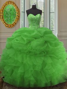 Lace Up Sweetheart Appliques Quinceanera Gown Tulle Sleeveless