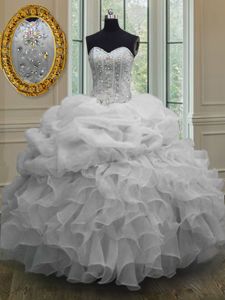Gorgeous Off the Shoulder Short Sleeves Floor Length Beading Lace Up Quinceanera Gown with Light Yellow