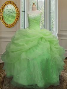 Best Selling Fuchsia Sleeveless Floor Length Beading and Appliques Lace Up Quinceanera Gown