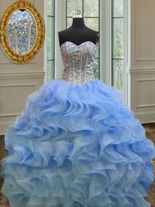 Glorious Rust Red Ball Gowns Satin Strapless Sleeveless Embroidery Floor Length Lace Up Vestidos de Quinceanera