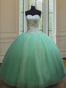 Sleeveless Beading Lace Up 15 Quinceanera Dress