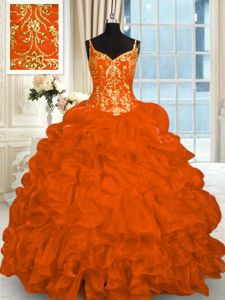 Organza Lace Up Sweetheart Sleeveless With Train Quinceanera Dresses Sweep Train Beading and Pick Ups