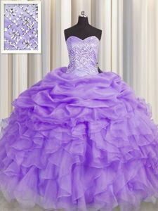 Visible Boning White Quinceanera Gown Military Ball and Sweet 16 and Quinceanera and For with Beading and Ruffles and Sashes|ribbons Sweetheart Sleeveless Lace Up