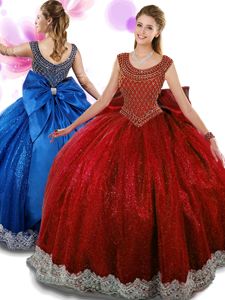 Royal Blue Sweetheart Neckline Embroidery and Ruffles Quinceanera Gown Sleeveless Lace Up