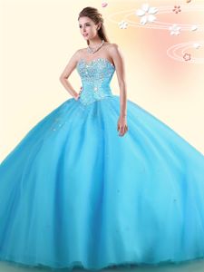 Suitable Sleeveless Lace Up Floor Length Beading Quinceanera Gowns