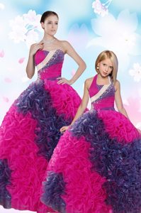 Chic Sleeveless Sequins and Pick Ups Lace Up Quinceanera Gowns