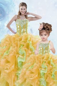 Modest Ball Gowns Quinceanera Dresses Multi-color Sweetheart Tulle Sleeveless Floor Length Lace Up