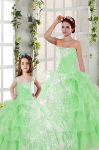 Elegant Floor Length Quinceanera Dress Organza Sleeveless Beading and Ruffled Layers and Ruching