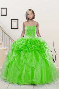 Custom Fit Sweetheart Neckline Beading and Pick Ups Pageant Dress for Teens Sleeveless Lace Up