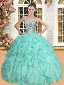 Royal Blue Ball Gowns Taffeta Halter Top Sleeveless Beading and Bowknot Floor Length Lace Up Quince Ball Gowns